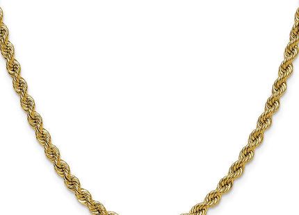 14K gold rope link chain, further view