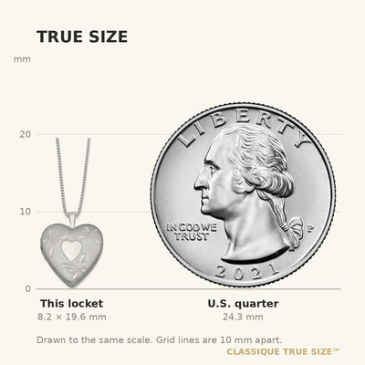 Sterling Silver Rhodium-plated Polished & satin Butterfly Heart 18in Locket Necklace and 14in Pendant Necklace Set