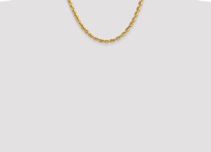 14K Diamond-cut Rope with Fancy Lobster Clasp Chain (Style 040L-18)