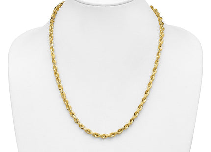 14K Diamond-cut Rope with Fancy Lobster Clasp Chain (Style 040L-22)