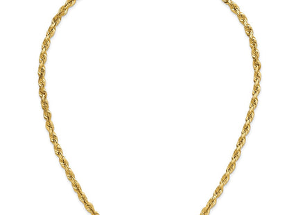 14K Diamond-cut Rope with Fancy Lobster Clasp Chain (Style 040L-22)