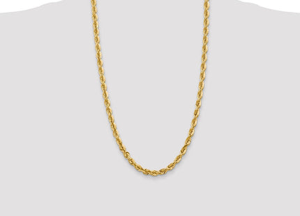 14K Diamond-cut Rope with Fancy Lobster Clasp Chain (Style 040L-26)