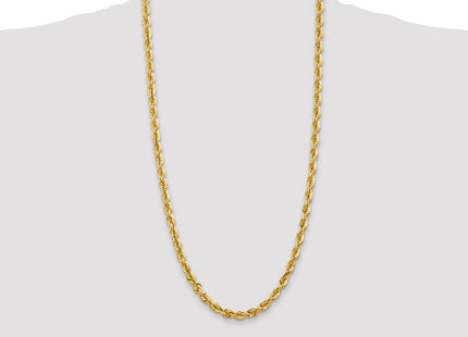 14K Diamond-cut Rope with Fancy Lobster Clasp Chain (Style 040L-28)