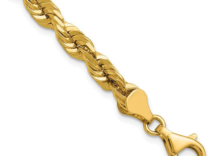 14K Diamond-cut Rope with Fancy Lobster Clasp Chain (Style 040L-7)