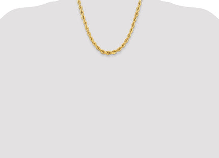 14K Diamond-cut Rope with Fancy Lobster Clasp Chain (Style 045L-20)