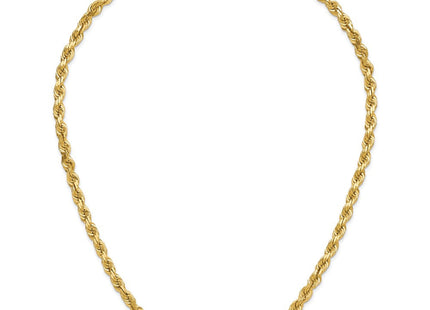 14K Diamond-cut Rope with Fancy Lobster Clasp Chain (Style 045L-24)