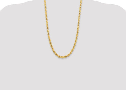 14K Diamond-cut Rope with Fancy Lobster Clasp Chain (Style 045L-26)