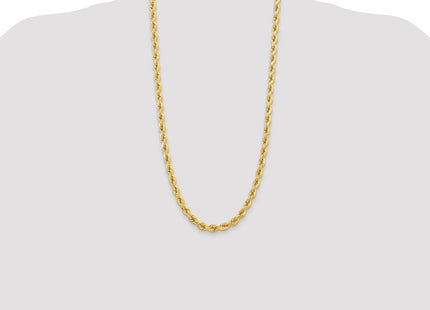 14K Diamond-cut Rope with Fancy Lobster Clasp Chain (Style 045L-28)