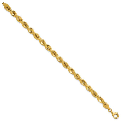14K Diamond-cut Rope with Fancy Lobster Clasp Chain, 8 x 6.5mm