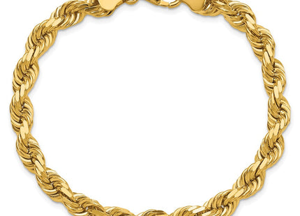 14K Diamond-cut Rope with Fancy Lobster Clasp Chain (Style 045L-8)