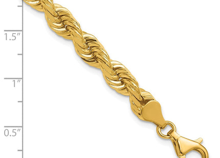 14K Diamond-cut Rope with Fancy Lobster Clasp Chain (Style 045L-8)