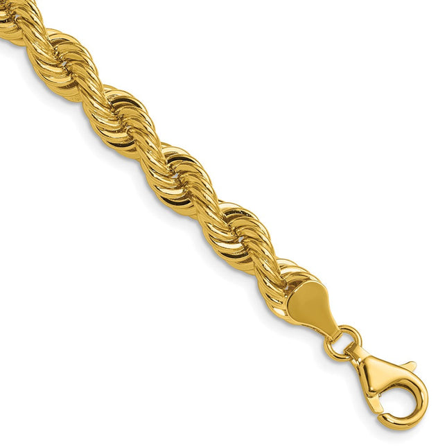 14k Regular Rope Chain, 7 x 3.3mm