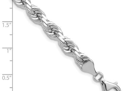14K WG D/C Rope with Fancy Lobster Clasp Chain, 24 x 6.5mm