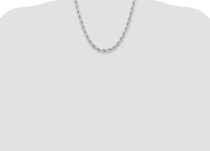 14k WG D/C Rope with Fancy Lobster Clasp Chain (Style 045W-20)