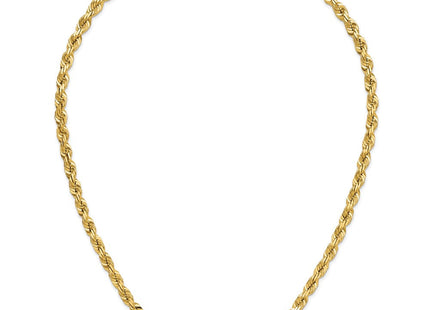 14K Diamond-cut Rope with Fancy Lobster Clasp Chain (Style 050-26)