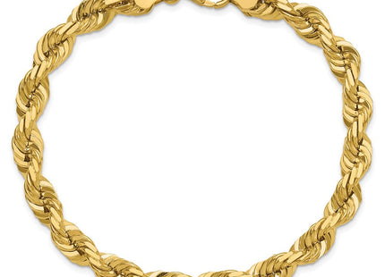 14K Diamond-cut Rope with Fancy Lobster Clasp Chain (Style 050-9)
