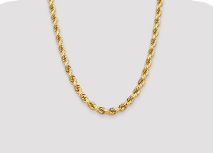 14K Diamond-cut Rope with Fancy Lobster Clasp Chain (Style 060-22)