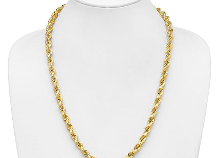 14K Diamond-cut Rope with Fancy Lobster Clasp Chain (Style 060-24)