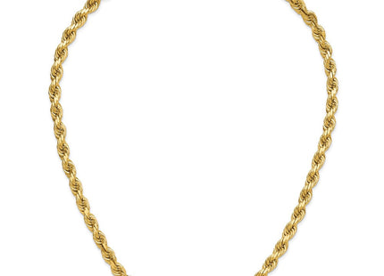 14K Diamond-cut Rope with Fancy Lobster Clasp Chain (Style 060-24)