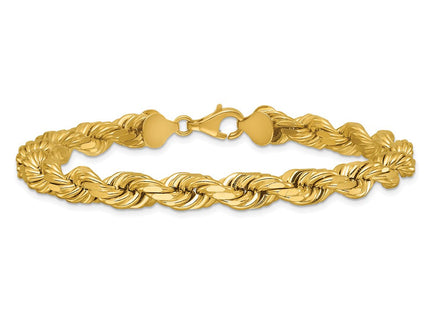14K Diamond-cut Rope with Fancy Lobster Clasp Chain (Style 060-9)