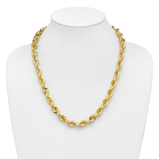 14K Diamond-cut Rope with Fancy Lobster Clasp Chain (Style 080-22)