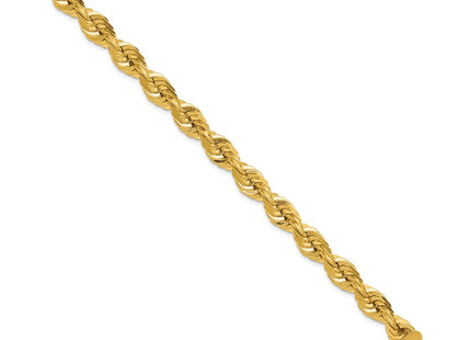 14K Diamond-cut Rope with Fancy Lobster Clasp Chain (Style 080-9)