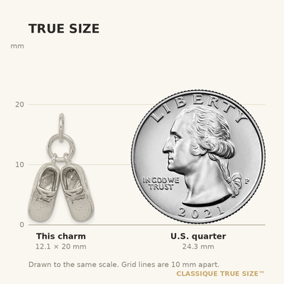 Sterling Silver Baby Shoes Charm