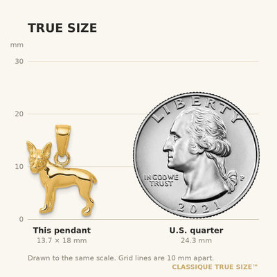 14K Chihuahua Dog Pendant