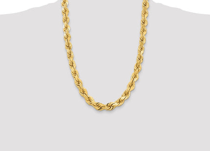 14K Diamond-cut Rope with Fancy Lobster Clasp Chain (Style 100-24)