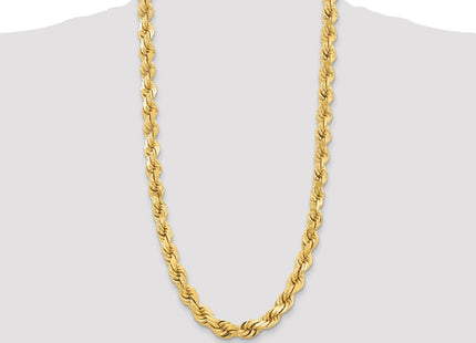 14K Diamond-cut Rope with Fancy Lobster Clasp Chain (Style 100-28)