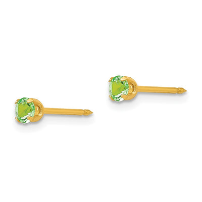 Inverness 14K August Crystal Birthstone Post Earrings