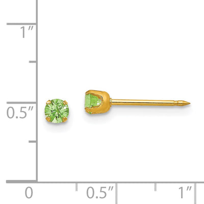 Inverness 14K August Crystal Birthstone Post Earrings