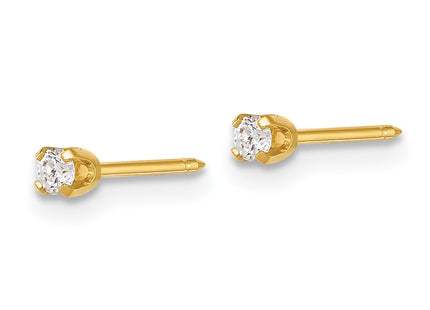 14k Yellow Gold Earrings Style 1013E - Classique Jewelry Inc.