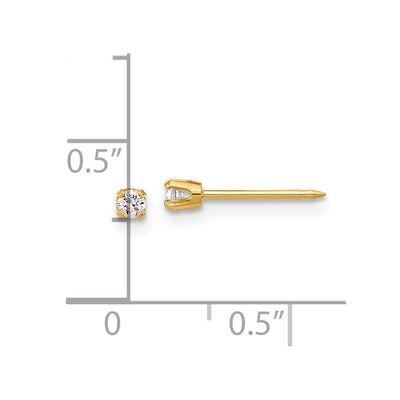 Inverness 14K Polished . Lab Grown Diamond Stud Post Piercing Earrings