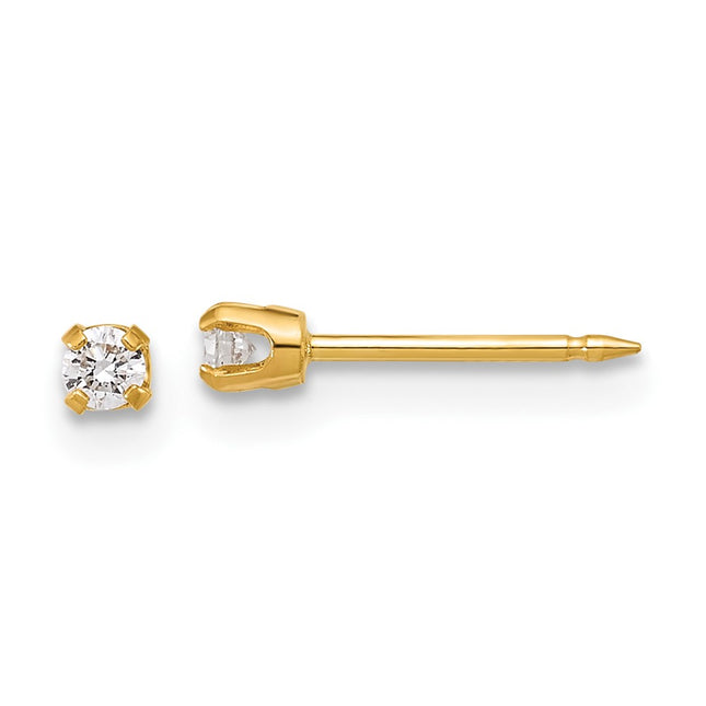 14k Yellow Gold Earrings Style 1013E-SP - Classique Jewelry Inc.