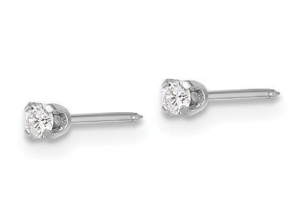 14k White Gold Earrings Style 1013E/1-SP - Classique Jewelry Inc.