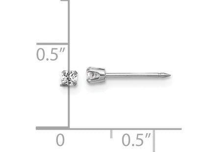 14k White Gold Earrings Style 1013E/1-SP - Classique Jewelry Inc.