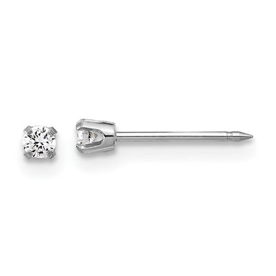 Inverness 14K White Gold . Lab Grown Diamond Short Post Piercing Earrings
