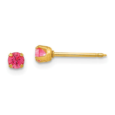Inverness 14K October Crystal Birthstone Post Earrings