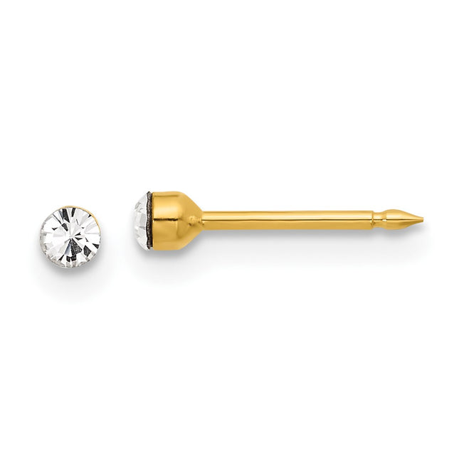 14k Yellow Gold Earrings Style 1046E - Classique Jewelry Inc.