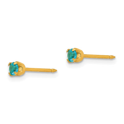 Inverness 14K December Crystal Birthstone Post Earrings