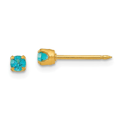 Inverness 14K December Crystal Birthstone Post Earrings