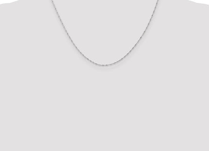 14K white gold singapore link chain
