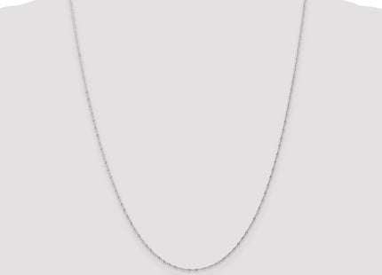 14K White Gold Carded Singapore with Spring Ring Clasp Chain
