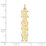 10k White Gold Name Plate Charm view 4