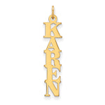 10k White Gold Name Plate Charm view 3