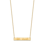 10K Yellow Gold Medium Customized Bar Necklace view