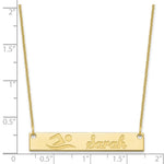 10K Yellow Gold Medium Customized Bar Necklace view