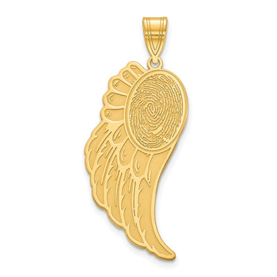 10K yellow gold fingerprint pendant