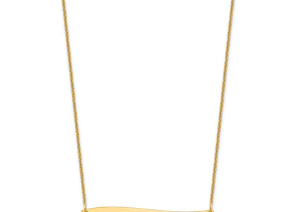 10K yellow gold bar necklace, alternate view